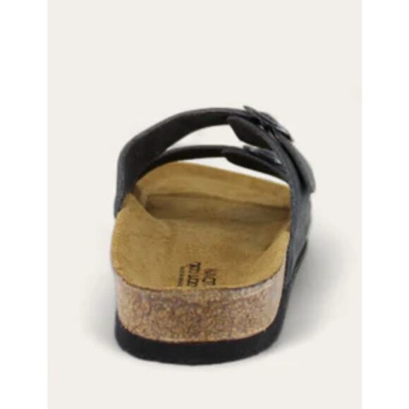 Naot Santa Barbara Men's Black Nubuck Slide Sandals, Size 6 / 38 – Adjustable - Picture 2 of 7